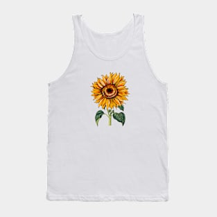 Sunflower Flora Positive Minimalist Retro Japanese Vintage Tank Top